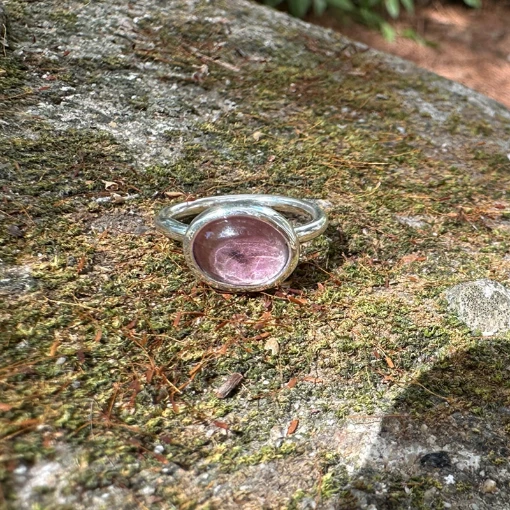 Anel de Turmalina Rosa